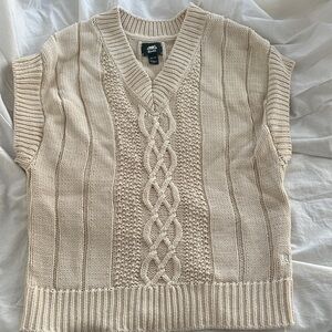 Roots Beige V-Neck Sweater Vest